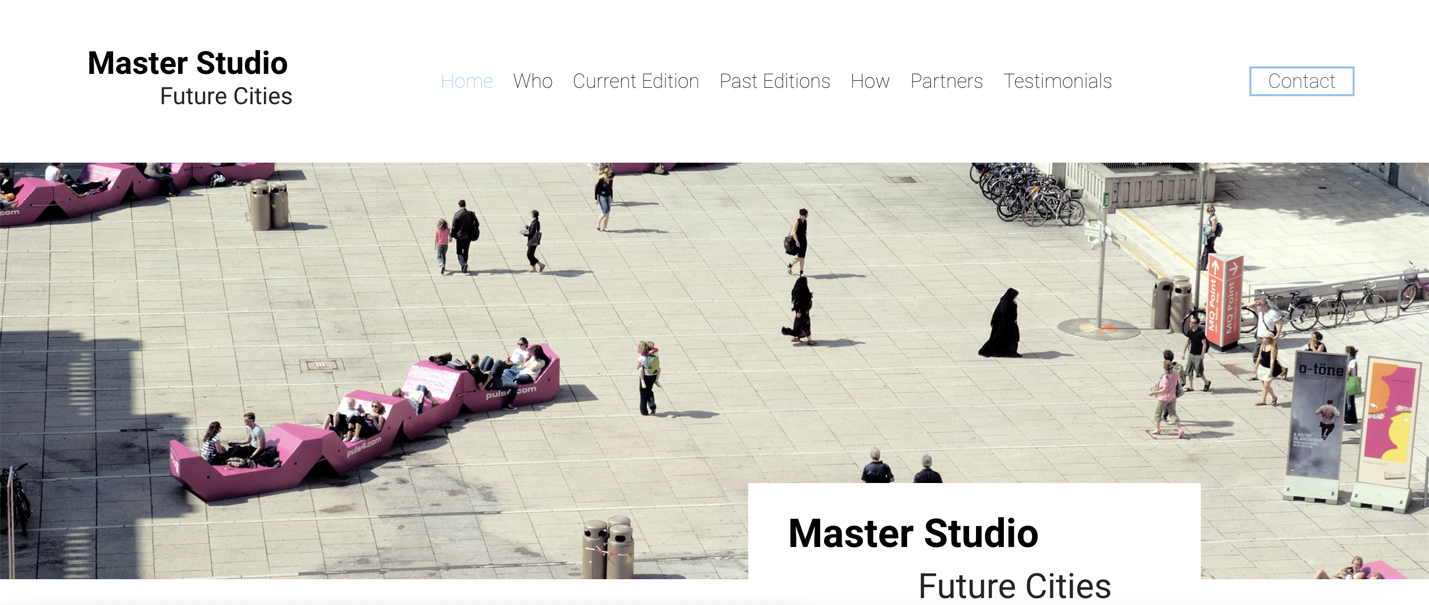 uva masterstudio website screenshot