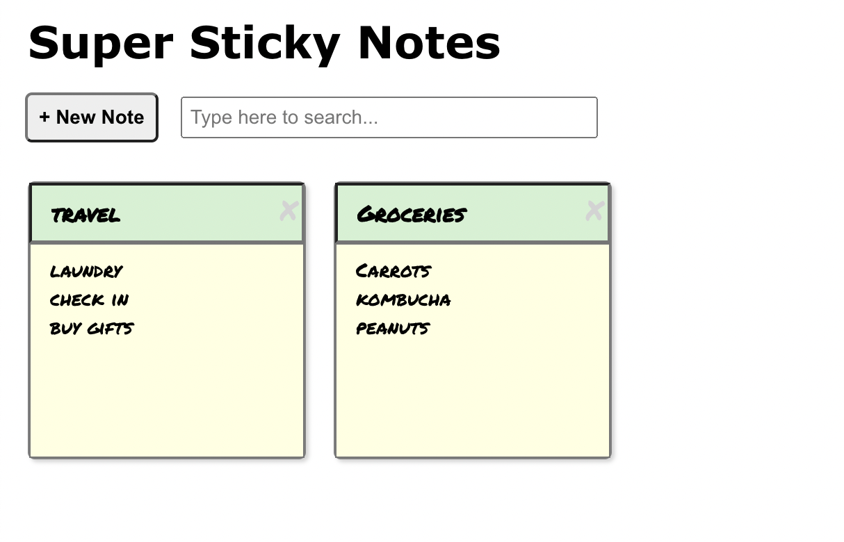 sticky notes app websites screenshot